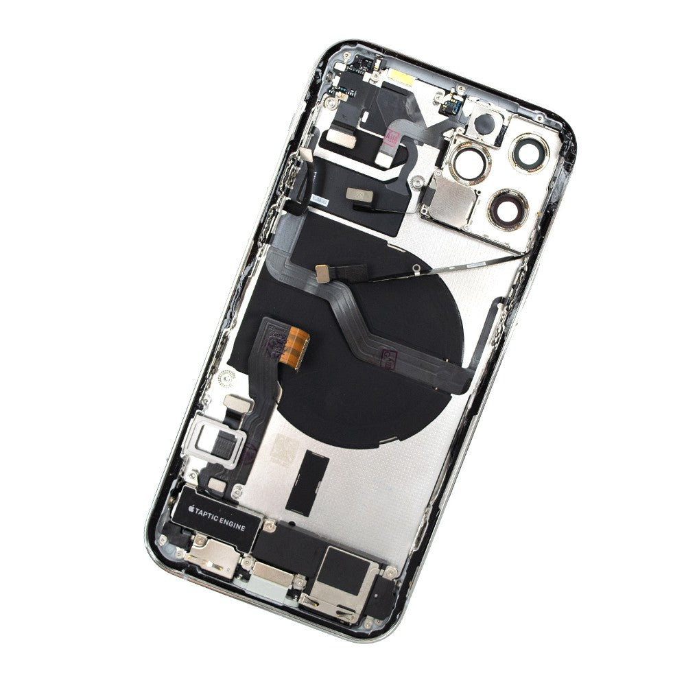 Rear Housing with Full Set Parts for iPhone 12 Pro-Silver (Purple) Rear Housing with Full Set Parts for iPhone 12 Pro-Silver (Purple)